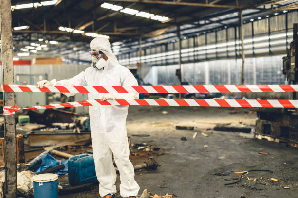 Professional Biohazard Cleanup technician working in Holmdel, NJ